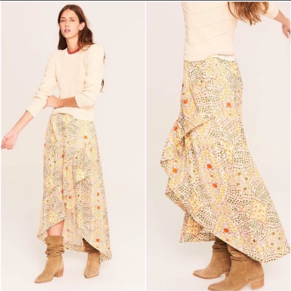 BA&SH floral skirt EUC